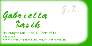 gabriella kasik business card